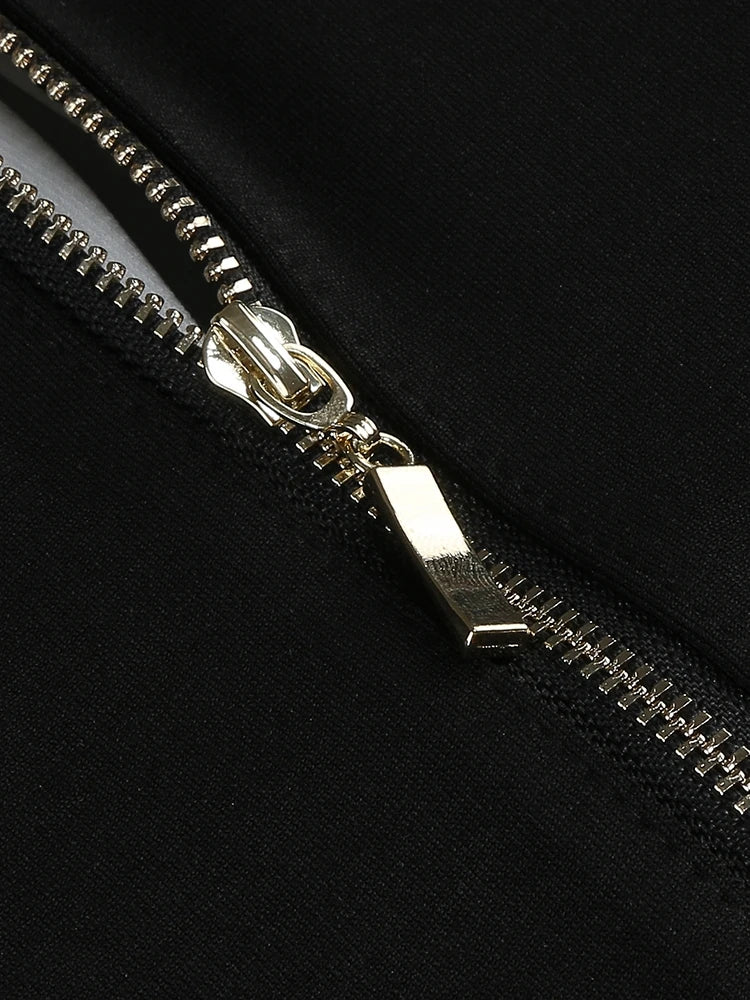 A&A Zariah Plunge Halter Corset Waist Mini Dress