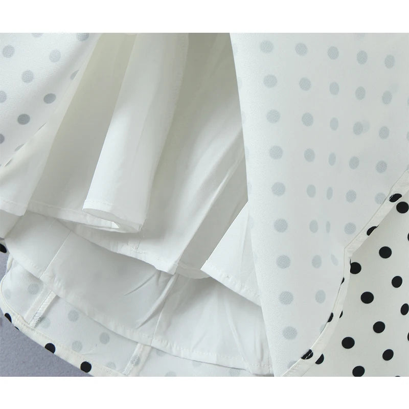 A&A Eglantine Polka Dot Halter A-line Mini Dress