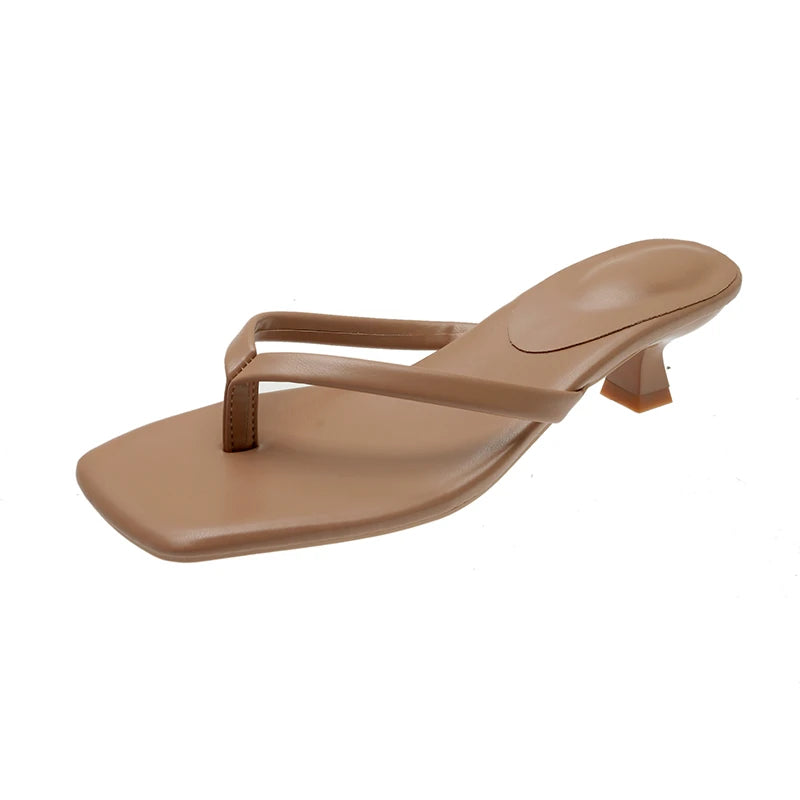 A&A Kitten Heel Slip On Sandals