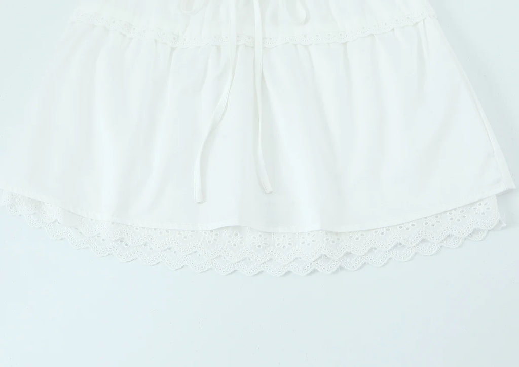 A&A Elarine Shirt Top & A-Line Mini Skirt Set