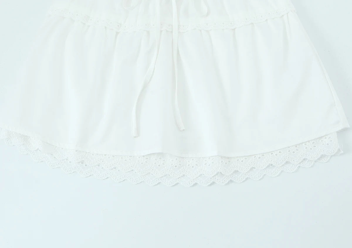 A&A Elarine Shirt Top & A-Line Mini Skirt Set