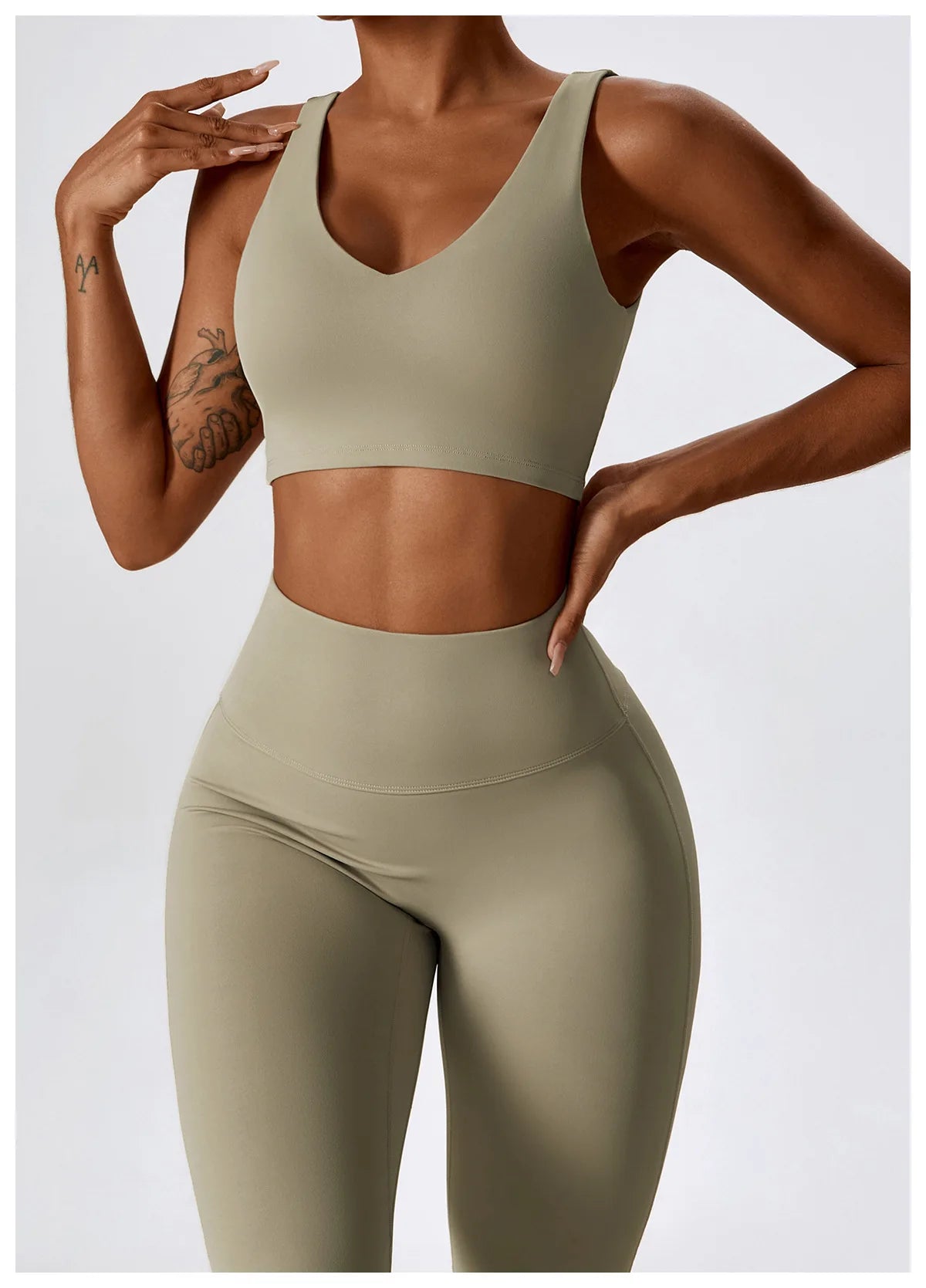 A&A Flexi Flare Leggings & Halter Tank Top Set