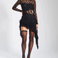 A&A Lace Ruffle Bodycon Mini Dress