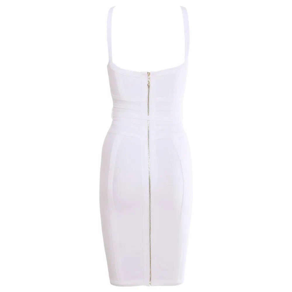 A&A Ilyssa Tie Waist Midi Bodycon Bandage Dress