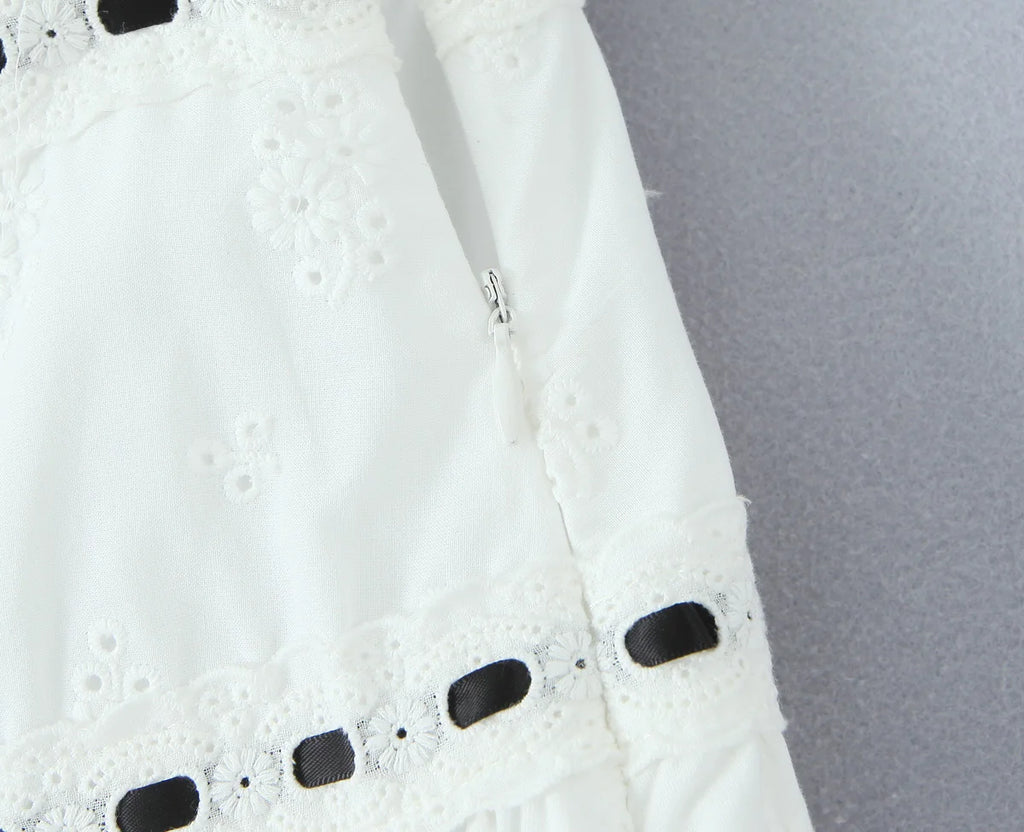 A&A Rosaline Ribbon Detail Top & Midi Skirt Set