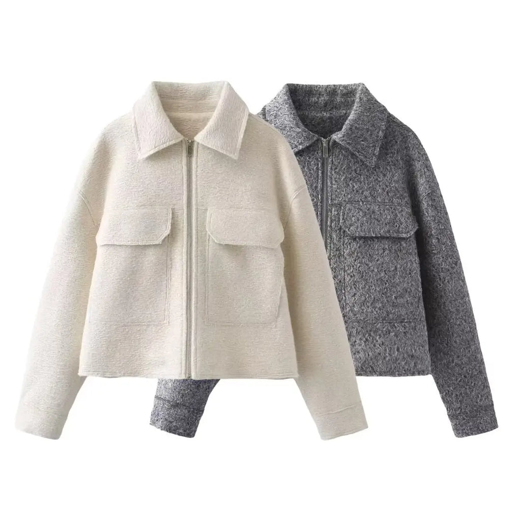 A&A Lorian Fleece Pocket Bomber Jacket