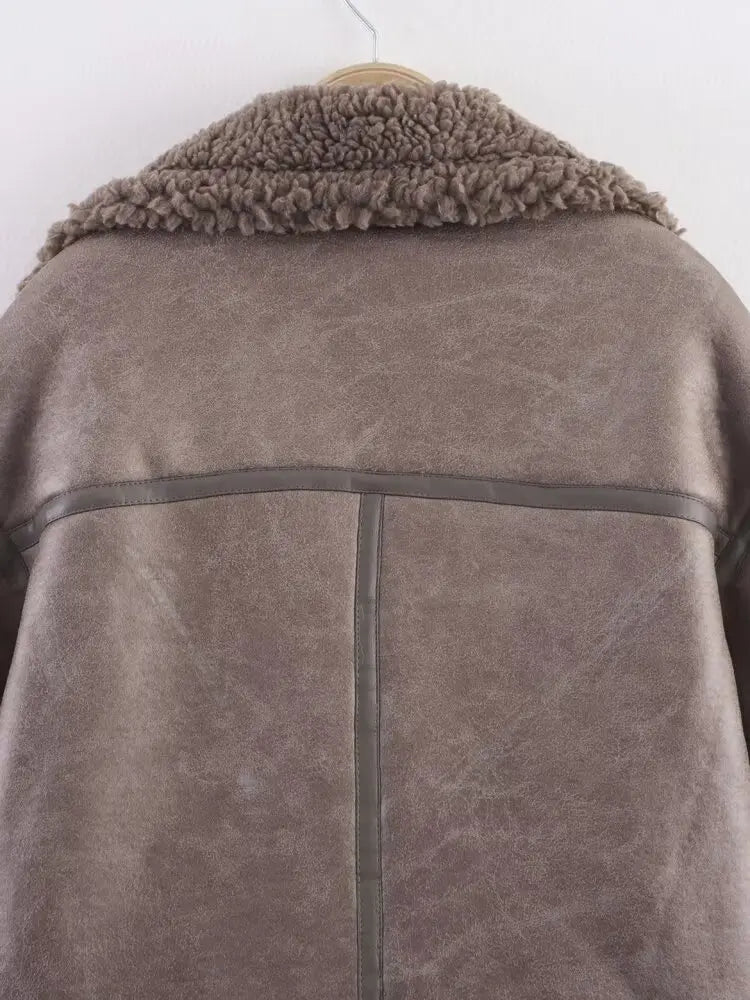 A&A Tolisa Collared Shearling Jacket