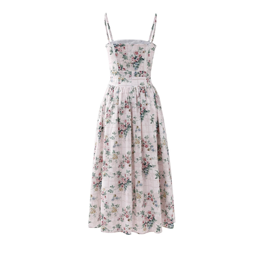 A&A Eunice Midaxi Elegant Floral Print Sundress