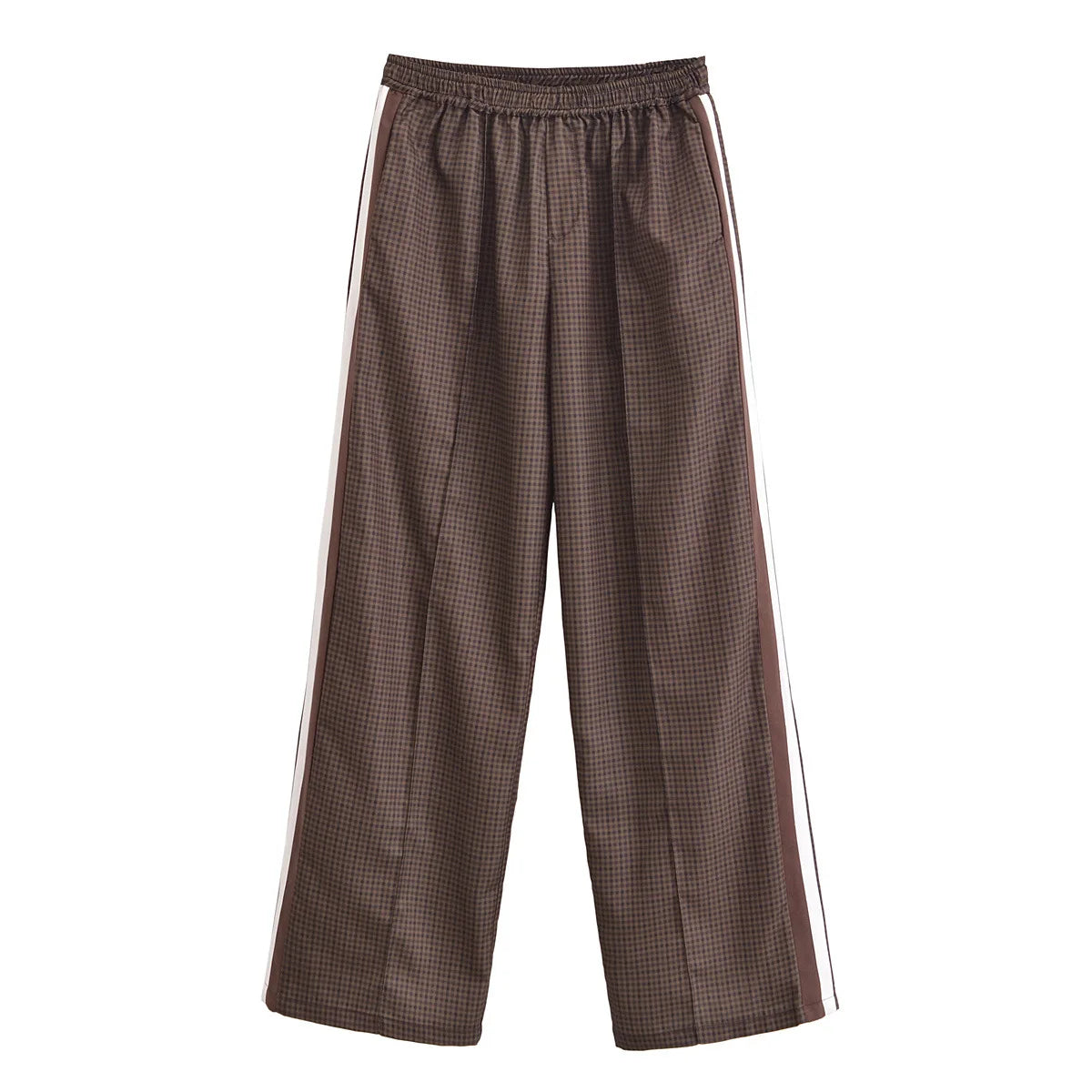 A&A Brown Checkered Retro Two Piece Track Set