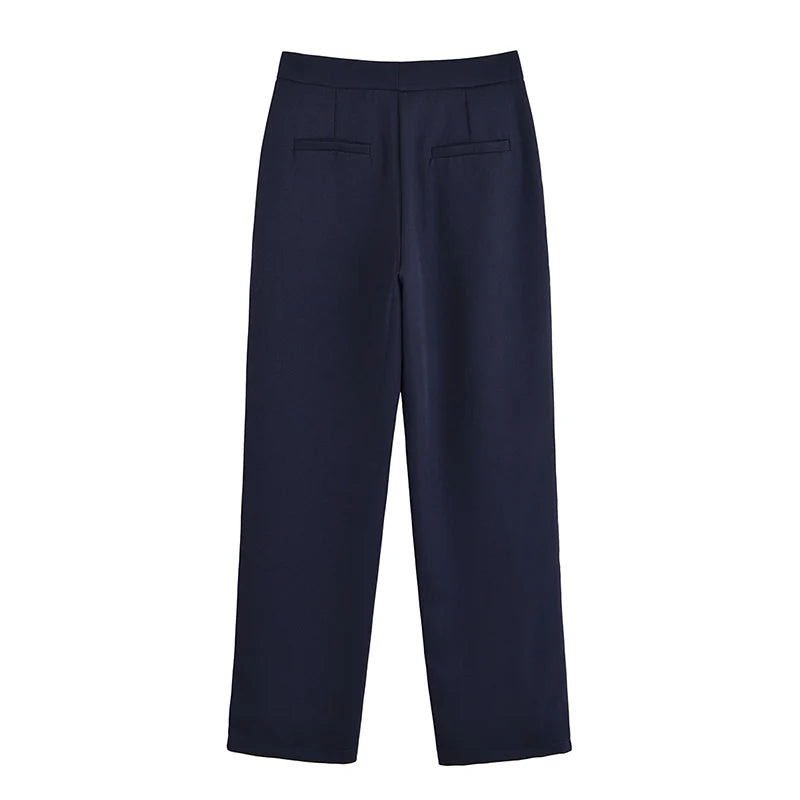 A&A Double-Breasted Sleeveless Vest with White Trim and Trouser Set