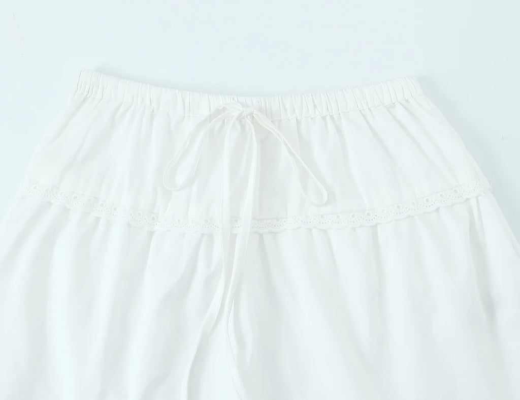 A&A Elarine Shirt Top & A-Line Mini Skirt Set