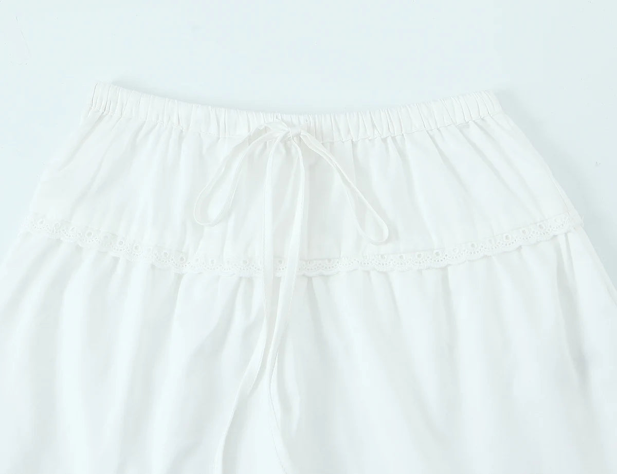 A&A Elarine Shirt Top & A-Line Mini Skirt Set
