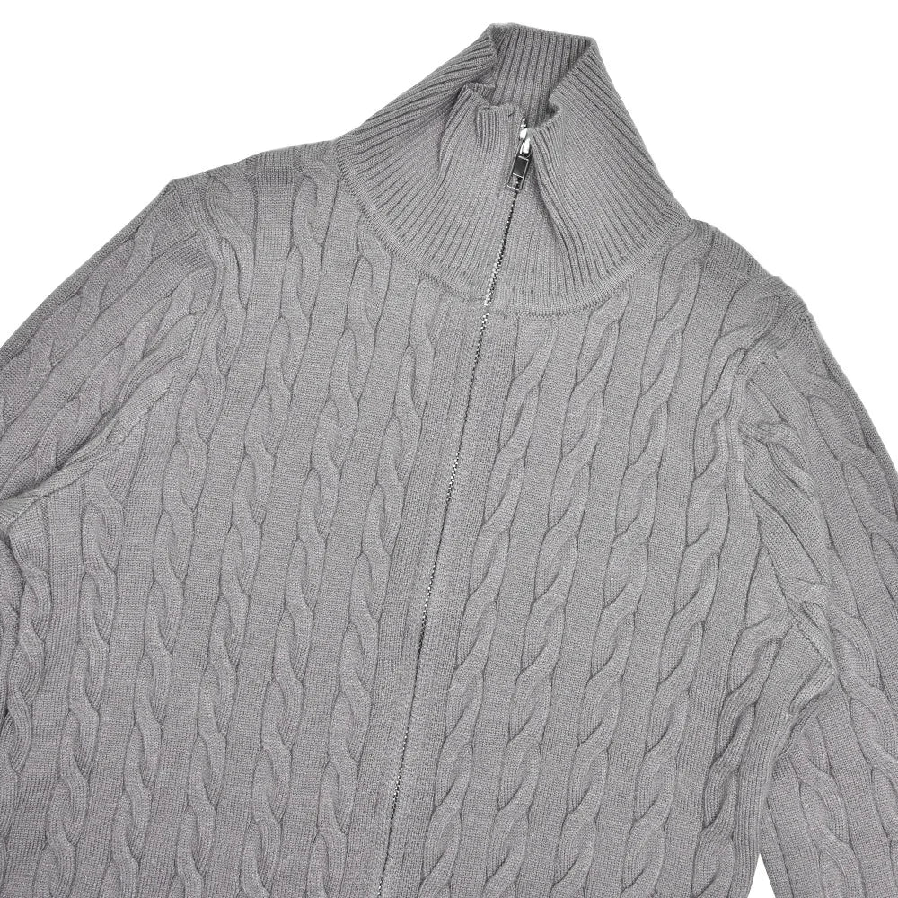 A&A Noel Knitted Turtleneck Zip Cardigan