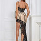 A&A Luxe Elegant Sleeveless Lace Asymmetric Bandage Dress