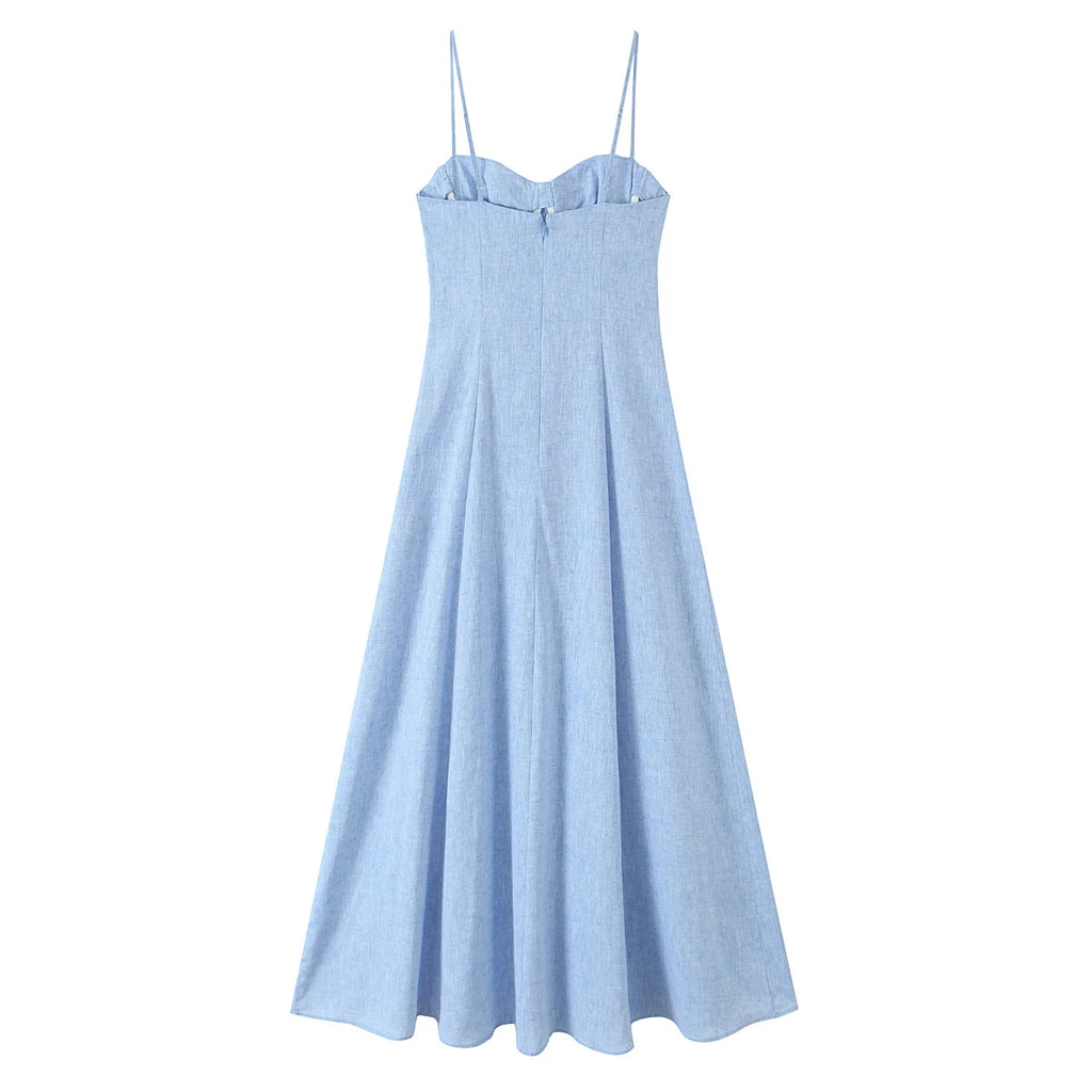 A&A Arielle Bustier A-Line Midi Dress
