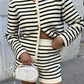 A&A Striped Knit Cardigan & Shorts Two Piece Set