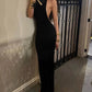 A&A Bandage Sleeveless Halter Neck  Body Tie Maxi Dress