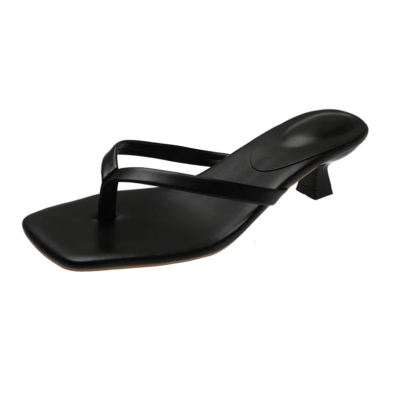 A&A Kitten Heel Slip On Sandals