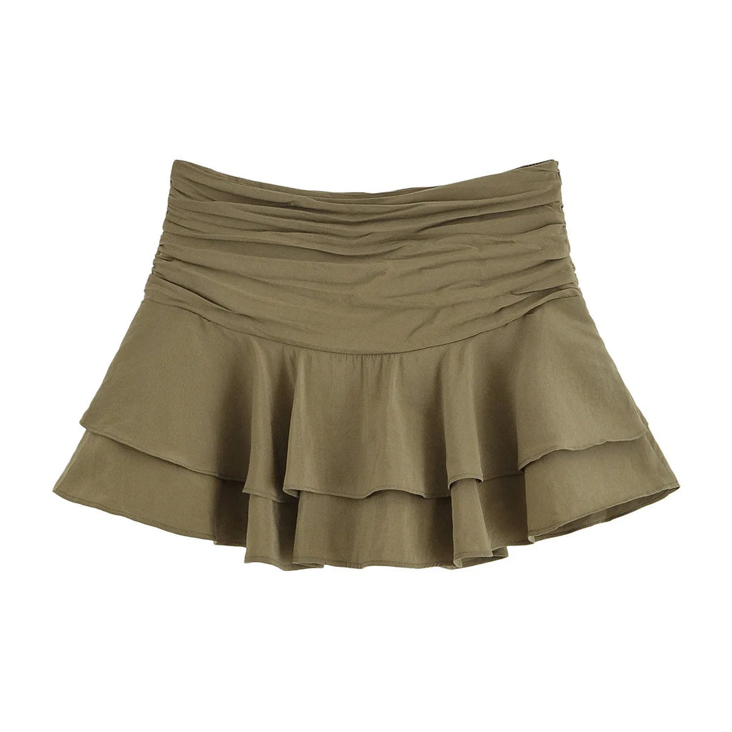 A&A Aubre Layered Ruffle Mini Skirt