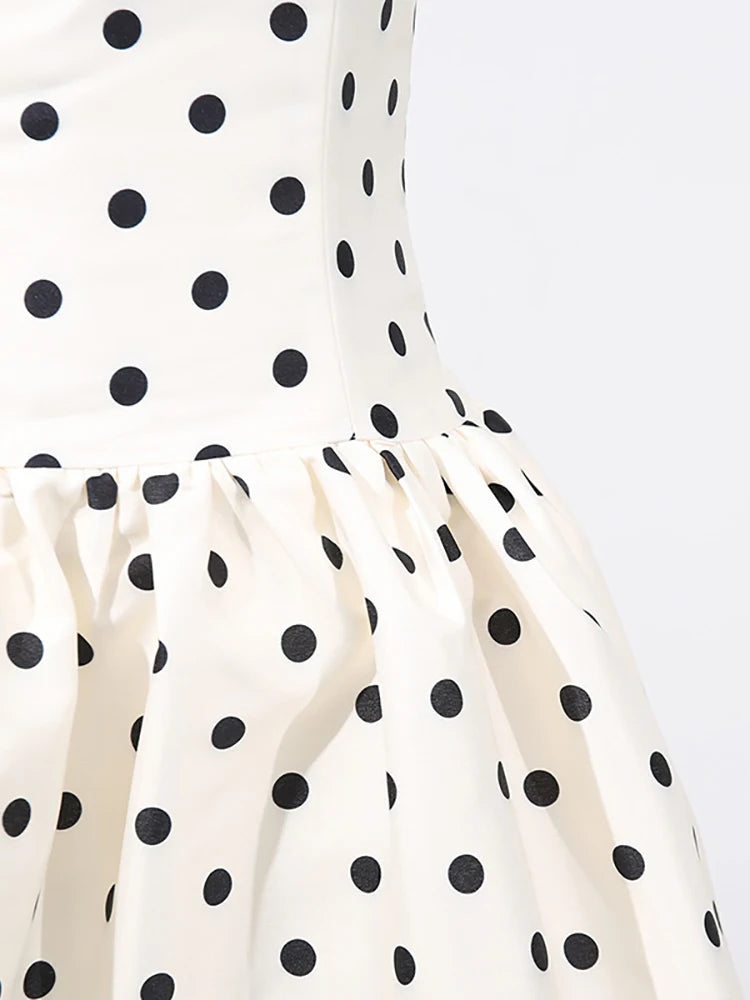 A&A Nira Polka Dot A-Line Midaxi Dress