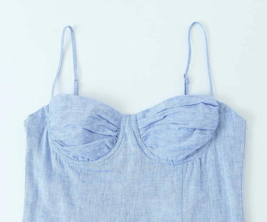 A&A Arielle Bustier A-Line Midi Dress