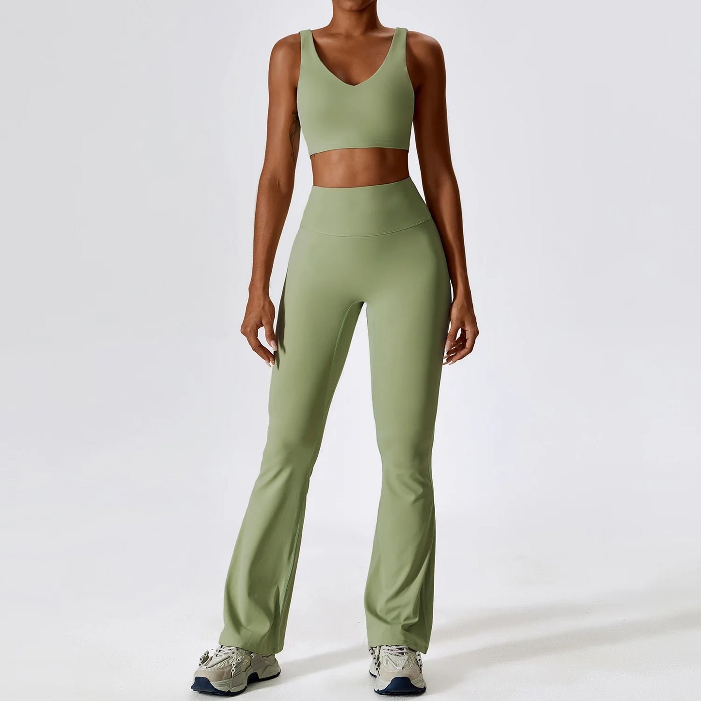 A&A Flexi Flare Leggings & Halter Tank Top Set