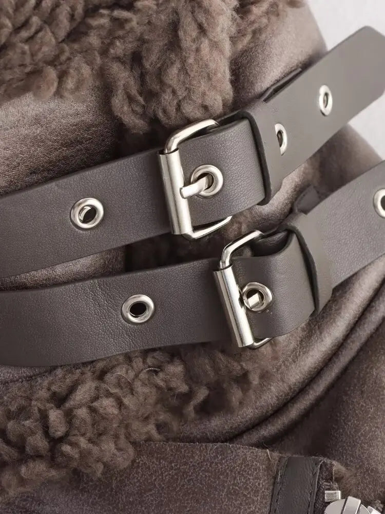 A&A Tolisa Collared Shearling Jacket