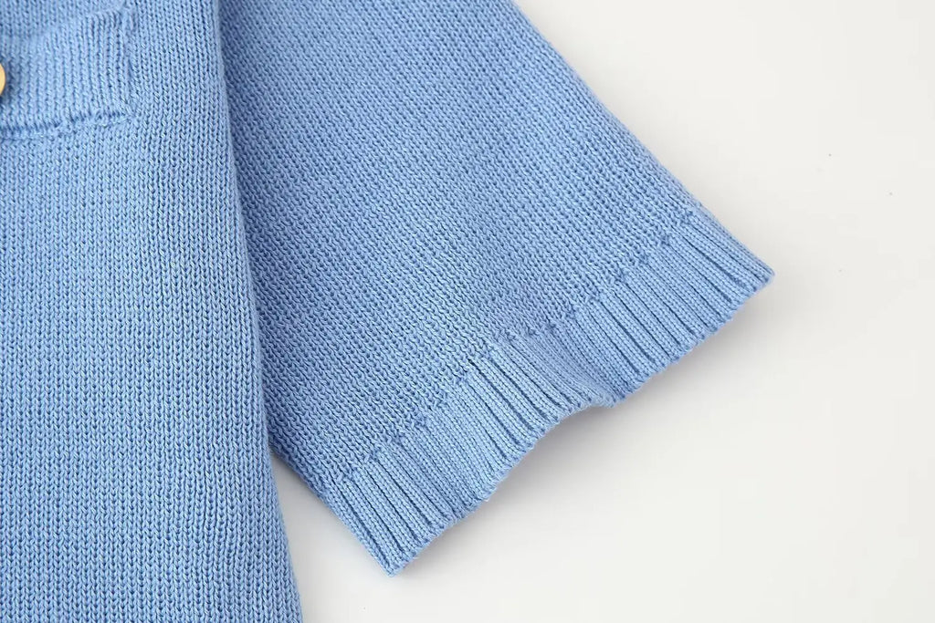 A&A Lavina Knitted Button Down Mini Dress