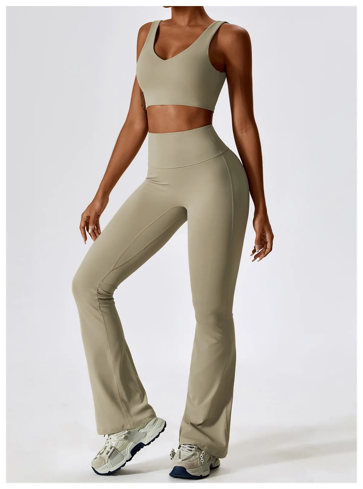 A&A Flexi Flare Leggings & Halter Tank Top Set