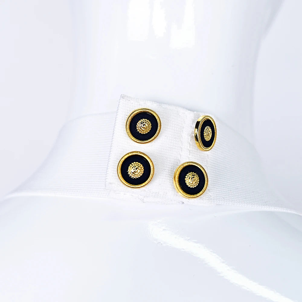 A&A Rayna Black & White Halter Bandage Mini Dress