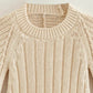 A&A Chic Beige Knitted Backless Bow Tie  Sweater