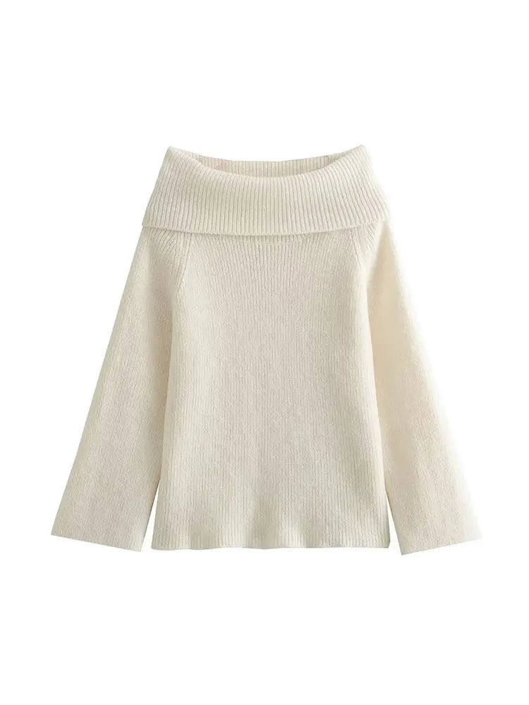 A&A Strapless Off The Shoulder Knitted Sweater