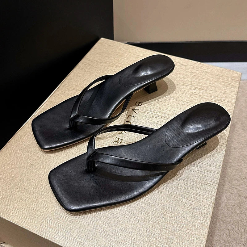 A&A Kitten Heel Slip On Sandals