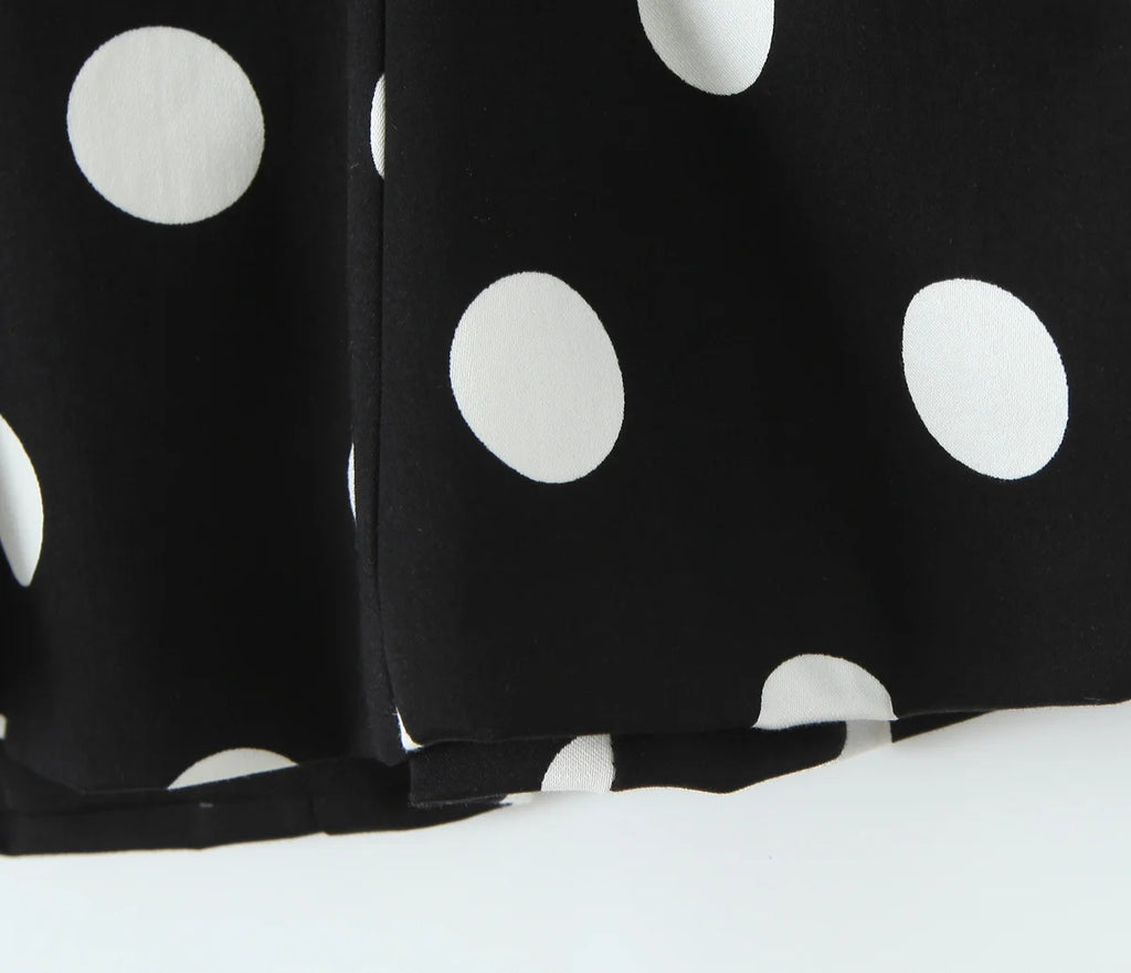 A&A Poppy Polka Dot Bow Detail Halter Neck Top