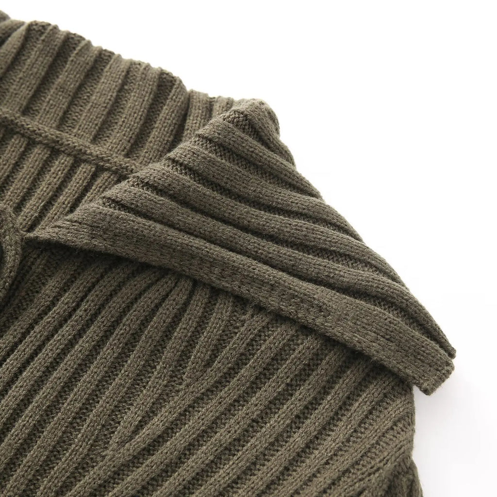 A&A Abena Collar Knitted Button Detail Cardigan