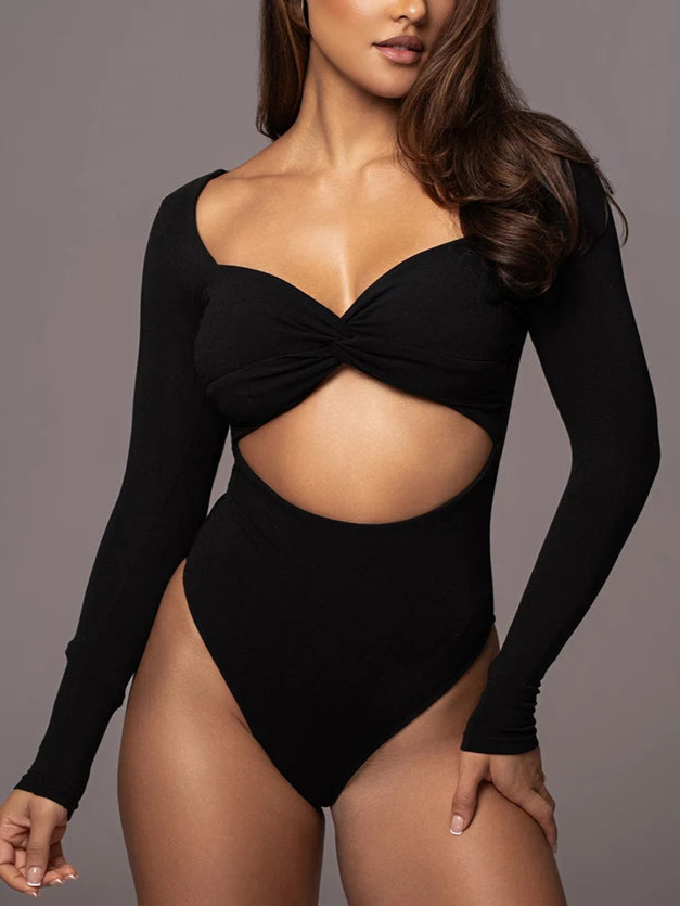 A&A Cut Out Long Sleeve Bodysuit