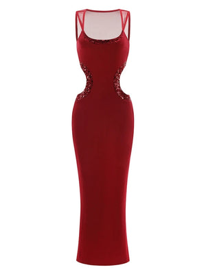 A&A Cresselle Square Neck Hollow Out Detail Maxi Dress