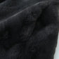 A&A Black Soea Faux Fur Long Sleeve Coat