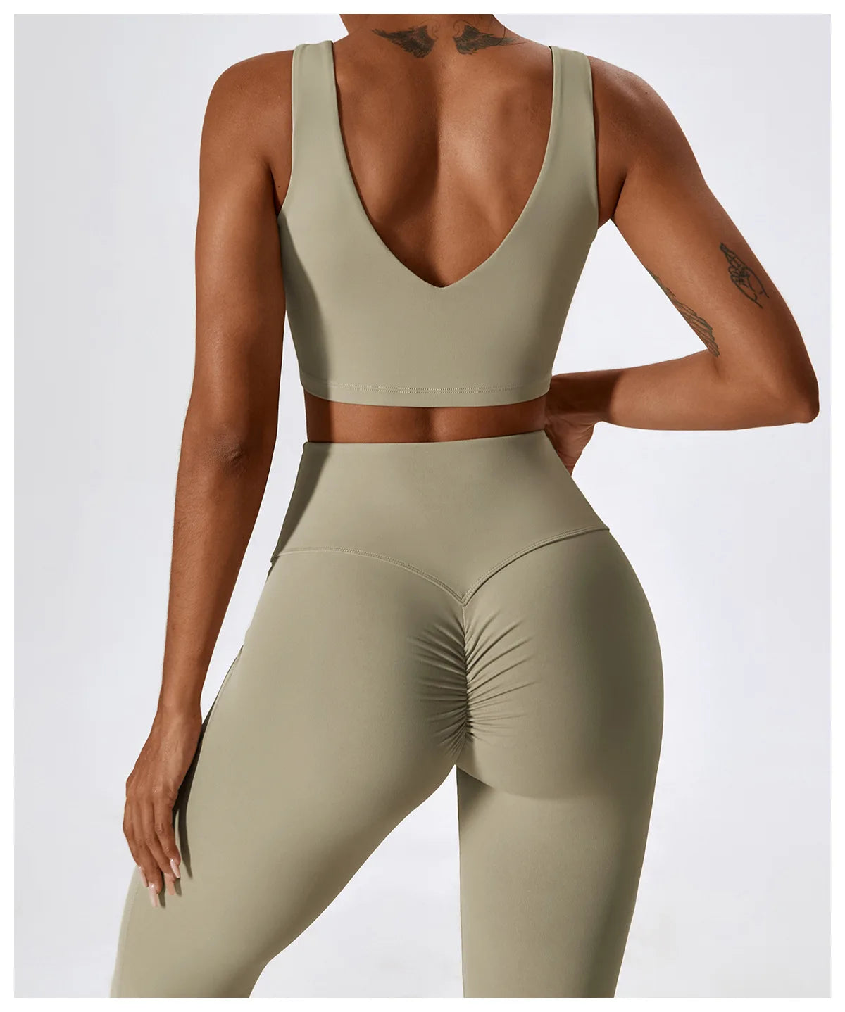 A&A Flexi Flare Leggings & Halter Tank Top Set