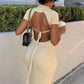 A&A Serene Backless Collar Dress