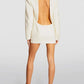 A&A Runway Long Sleeve Crystal Diamanté Backless Blazer