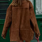 A&A Vintage Brown Lapel Pocket Blazer Jacket