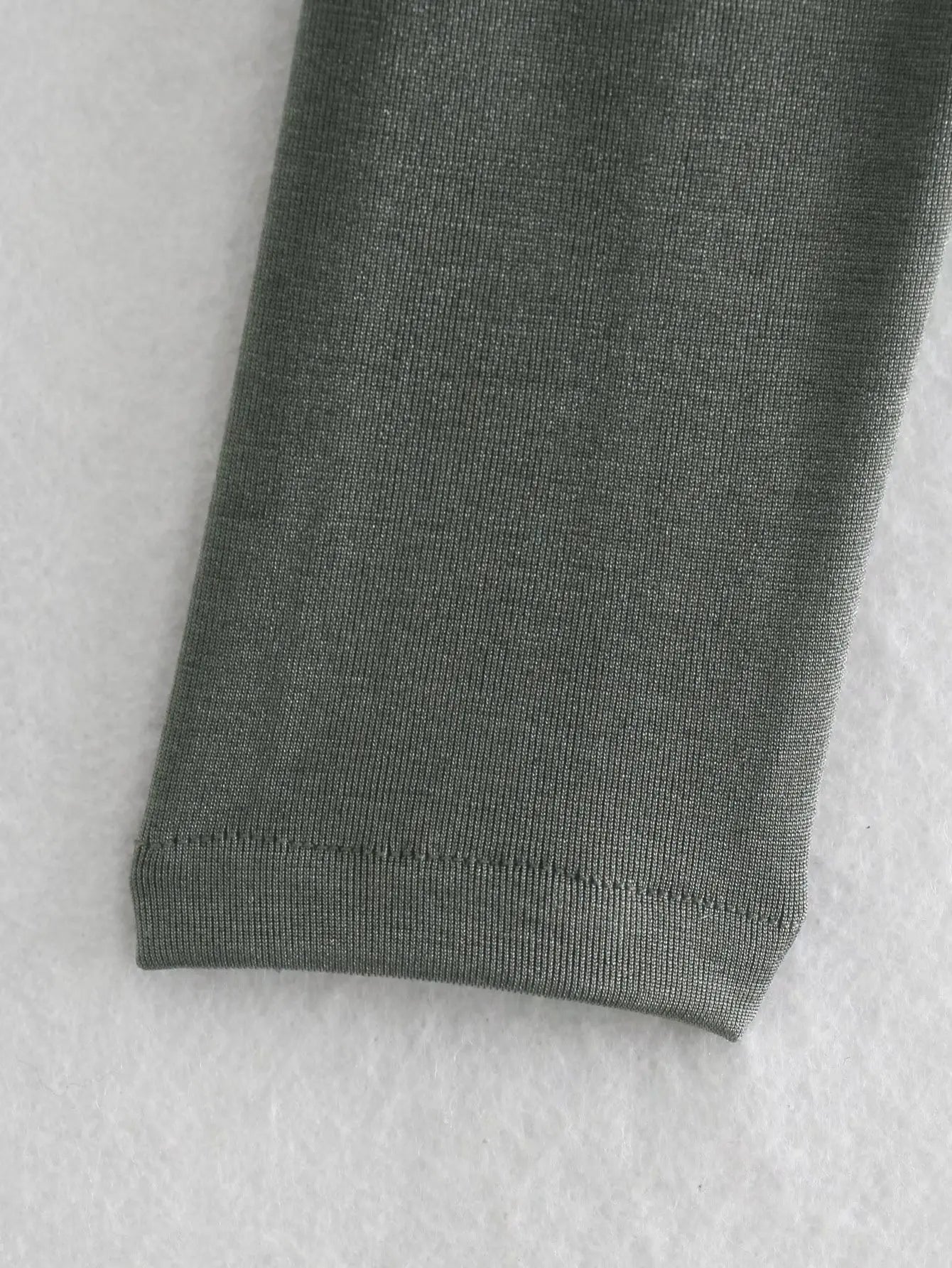 A&A Vintage Shoulder Pad Long Sleeve Draped Top