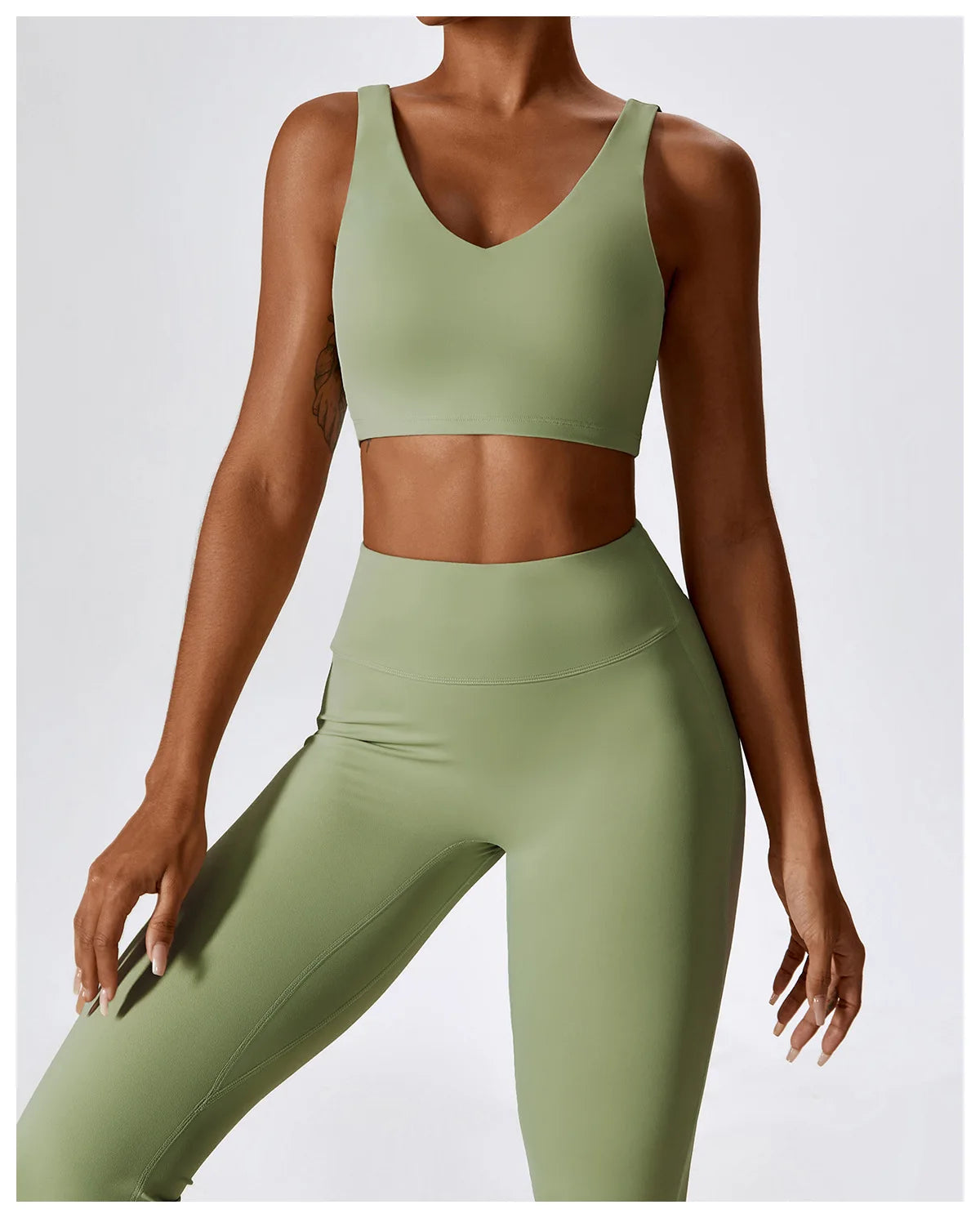 A&A Flexi Flare Leggings & Halter Tank Top Set