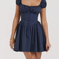 A&A Square Collar Corset Style Vintage Mini Dress