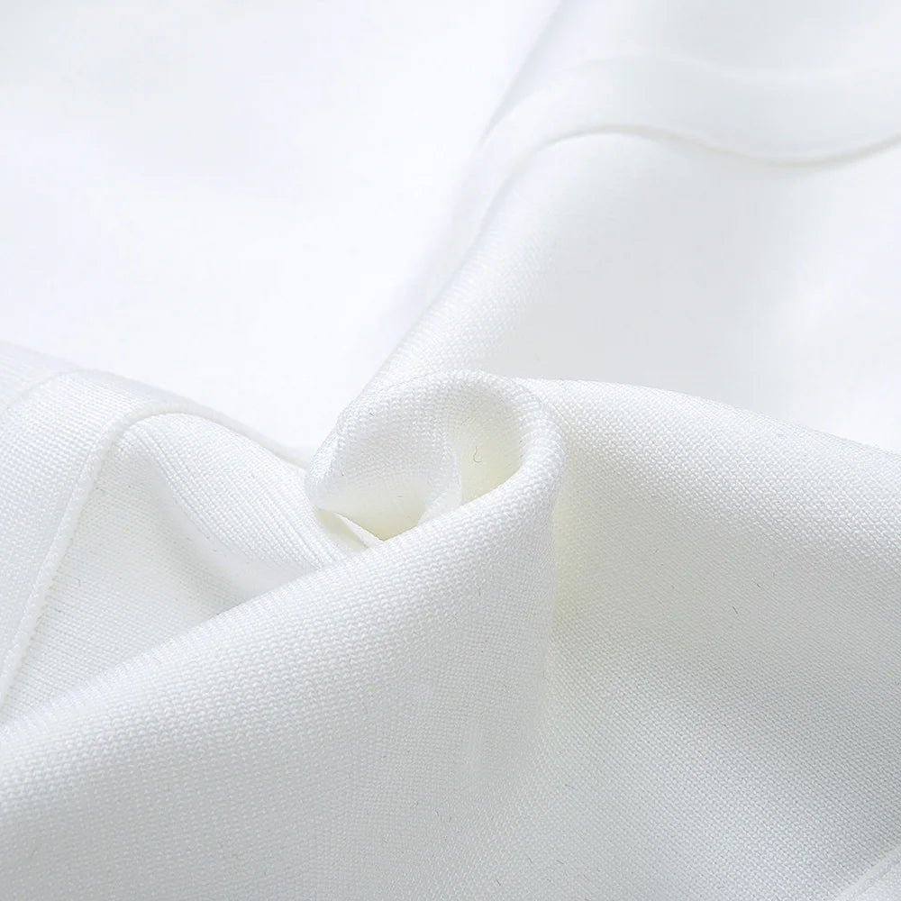 A&A Kylie Plunge Neck Halter Bandage Midi Dress