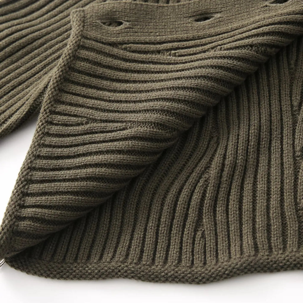 A&A Abena Collar Knitted Button Detail Cardigan