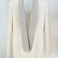 A&A Runway Long Sleeve Crystal Diamanté Backless Blazer