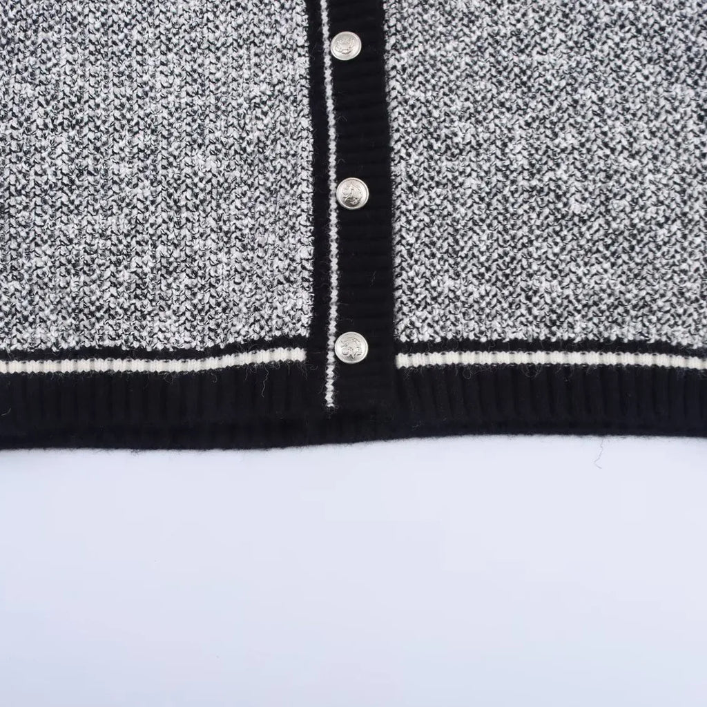 A&A Monochrome Preppy Knit Sweater Vest