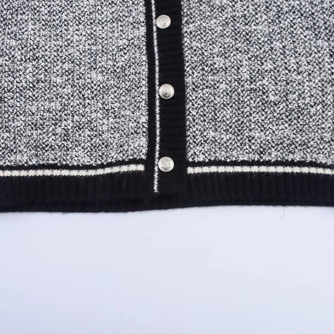 A&A Monochrome Preppy Knit Sweater Vest